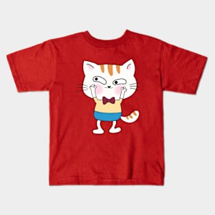 Funny cat is OK Kids T-Shirt